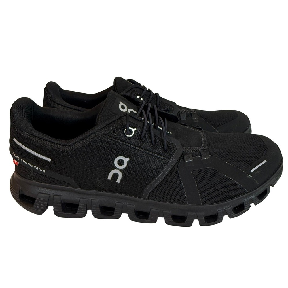 On Running Cloud Mens Sneakers Black All Black Running Shoes Size 10